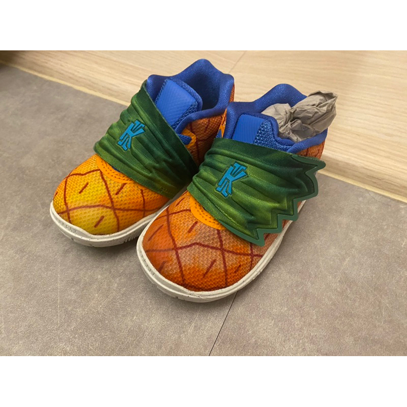 Nike KYRIE 5 SBSP (TD) 小童 海綿寶寶 鳳梨屋 運動 休閒 籃球鞋 12cm