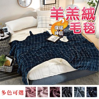 【臺灣現貨】200*230 雙層加大暖暖毯 法蘭絨+羊羔絨 兩面同色 純色 超柔 法蘭絨 羊羔絨 毛毯 雙層 空調毯