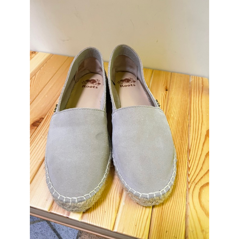 ［二手］Roots麂皮編繩娃娃女鞋37號