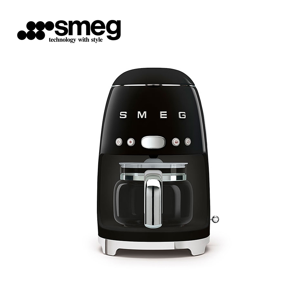 【SMEG】義大利濾滴式咖啡機-耀岩黑_DCF02BLUS