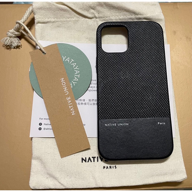 NATIVE UNION Iphone12防摔皮革手機殼-經典巴黎系列-石墨黑