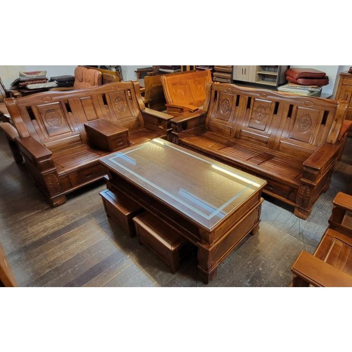 [ 阿 派 傢 俱 ]  123加大款全樟木實木組椅原市價$88000特價$65000元