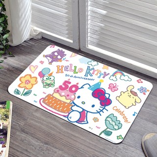 Fancy Belle 軟式珪藻土地墊60x39cm+大容量洗衣袋 50週年派對 三麗鷗 格蕾寢飾 (超值組合) 可超取