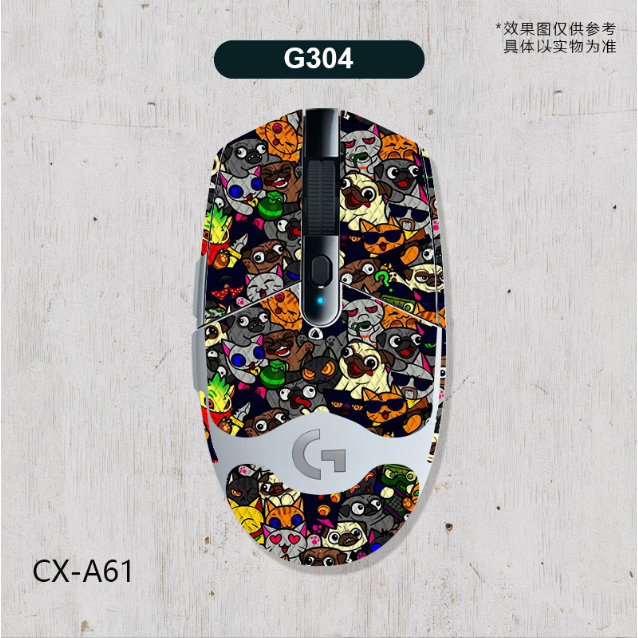 [台中現貨]羅技 滑鼠 G304 G102 通用 防滑貼 防汗貼 蜥蜴皮材質 全包含掌心貼手感佳 美觀耐用CX-A61