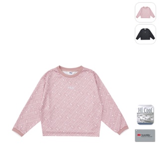 【FILA】KIDS 女童款 吸濕排汗 長袖上衣-粉色 5TEW-8320-PK