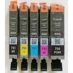 CANON原廠墨水匣PGI-750BK+CLI-751BK+CLI-751C+CLI-751M+CLI-751Y