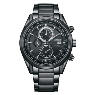【CITIZEN】星辰 AT8265-81E 光動能 電波萬年曆 三眼計時男錶 黑 43mm