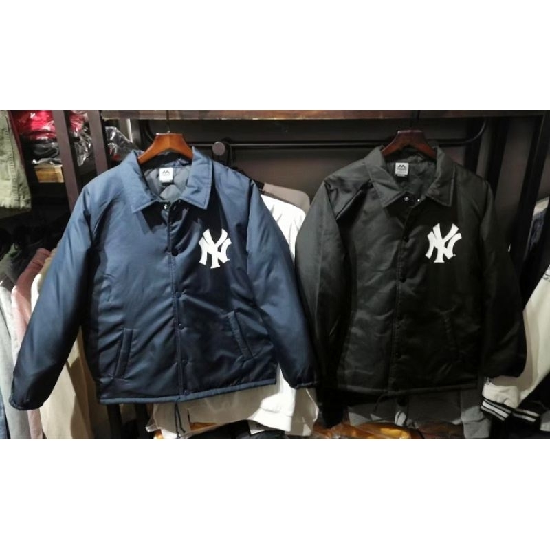紐約 NY 洋基隊  Yankees 教練夾克 外套 饒舌 尺寸:黑M~XXL 藍M L