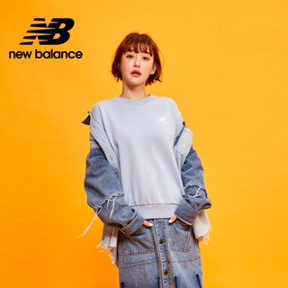 【New Balance】 NB SDS圓領英文標語長袖上衣_女性_天空藍_AWT33317LAY