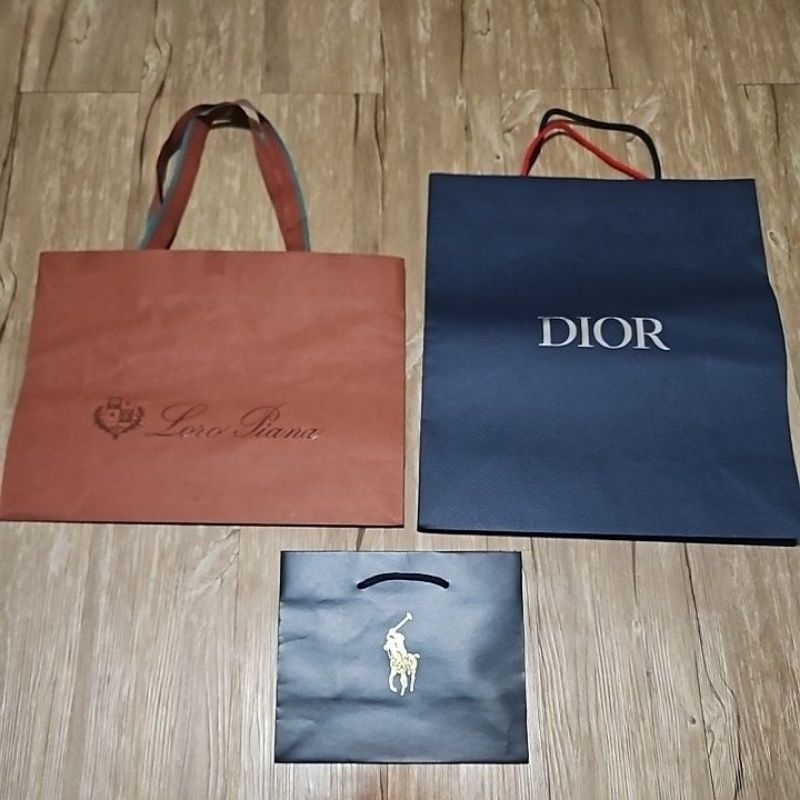 二手 Loro Piana / DIOR / Ralph Lauren 紙袋 專櫃紙袋 購物袋 禮物袋