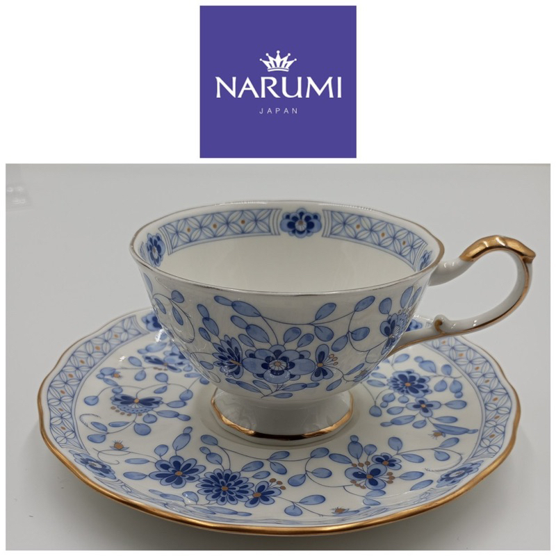 二手真品 NARUMI 日本鳴海骨瓷 杯盤組 下午茶 日本製 SP003