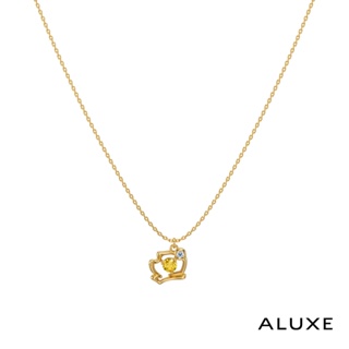 ALUXE 亞立詩 10K金 黃水晶 鑽石項鍊 Winne維尼 迪士尼 小熊維尼系列 NNDW002