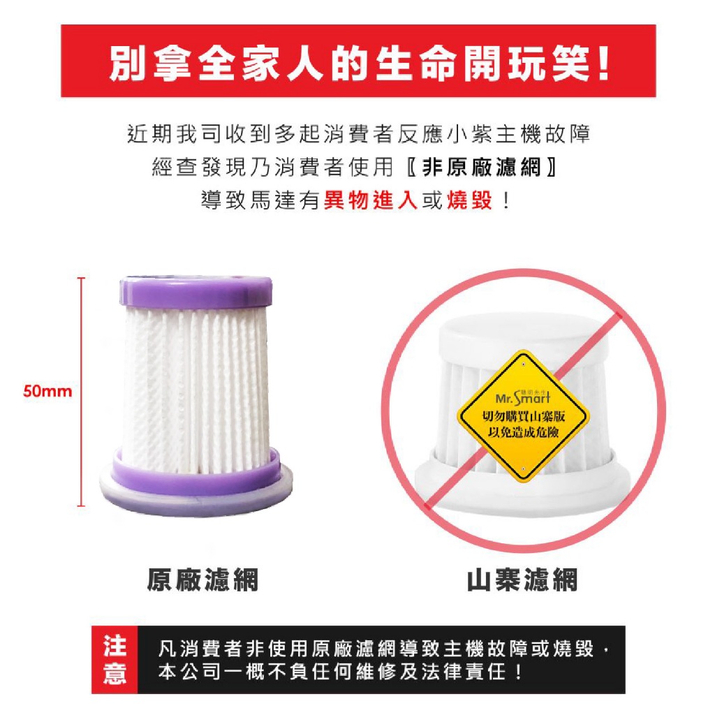 《台灣官方原廠》㊣小紫除蟎機官方賣場 第三代高效極淨防護型濾網㊣1入
