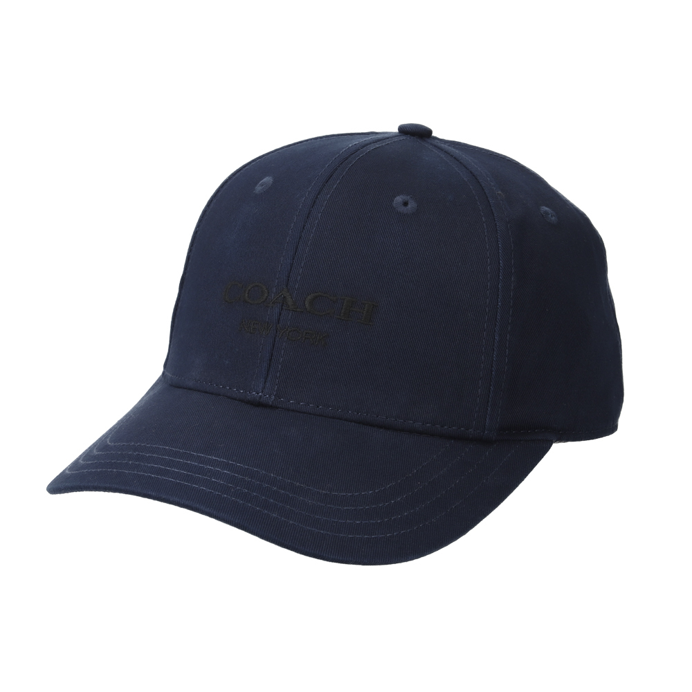 【美麗小舖】COACH CH409 深藍色 帽子 棒球帽 平沿帽 遮陽帽-全新真品現貨在台