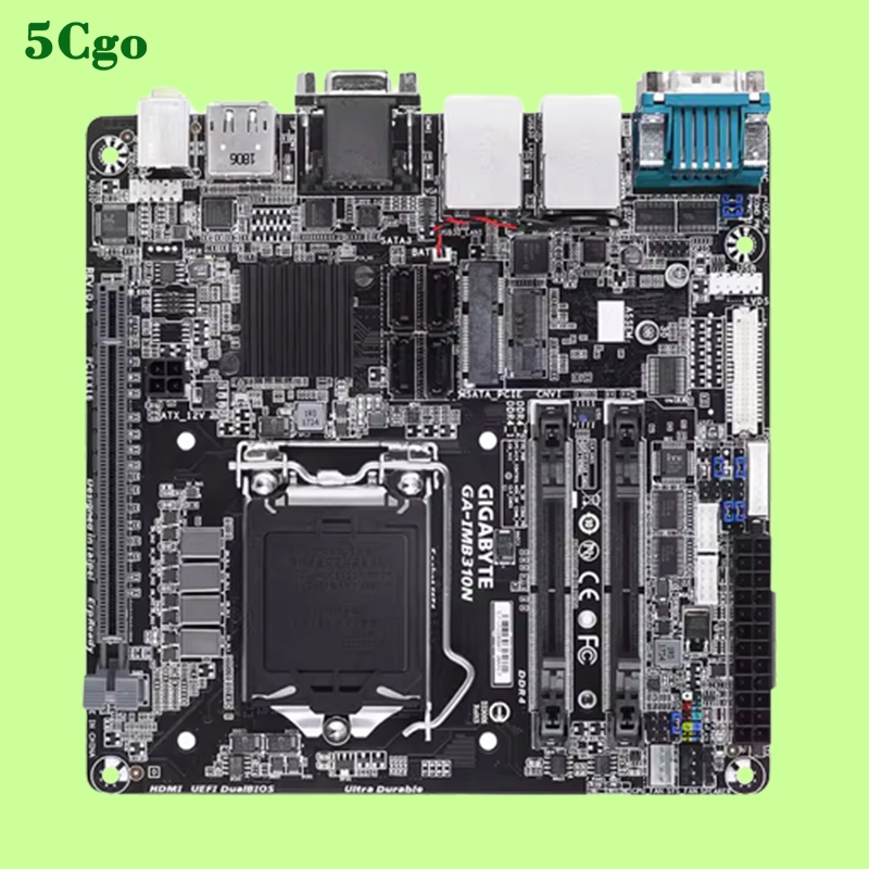 5Cgo.【含稅】全新盒裝Gigabyte/技嘉 GA-IMB310N 工控主機板mini itx H310芯片組