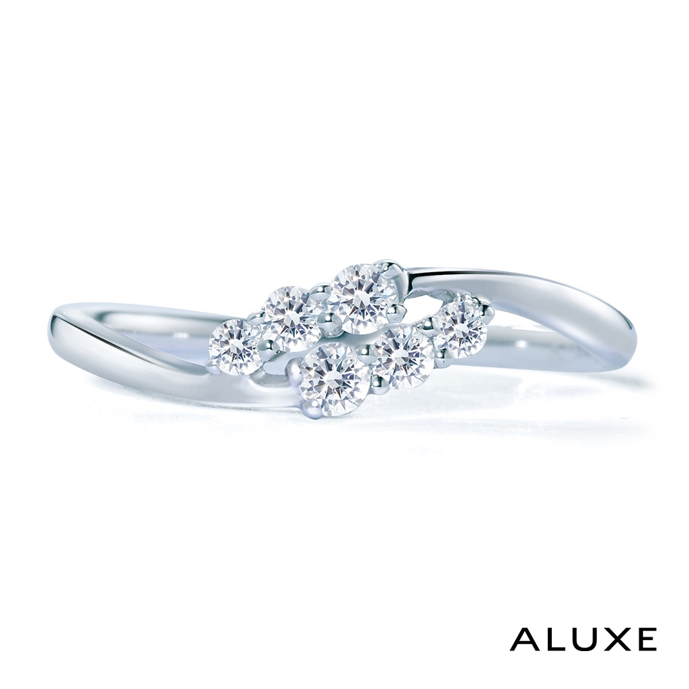 ALUXE 亞立詩 18K金 鑽石尾戒 浪花 RW0797