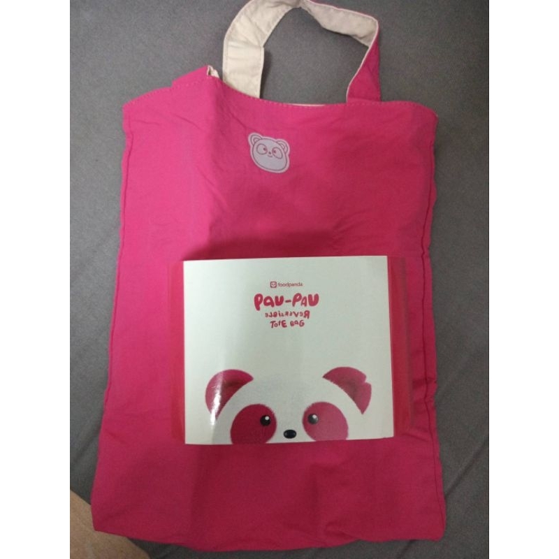 foodpanda 粉紅可愛托特包 購物袋 環保袋