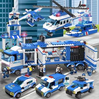 益智積木玩具 相容樂高 玩具車積木拼裝玩具兒童拼圖樂高警察指揮車軍事航母男孩子玩具