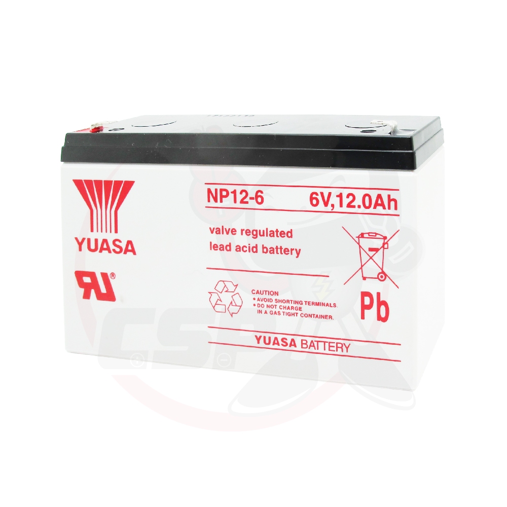 【YUASA】NP12-6鉛酸電池6V12Ah 緊急照明電池 玩具車 不斷電 手電筒 血壓計 POS系統機器
