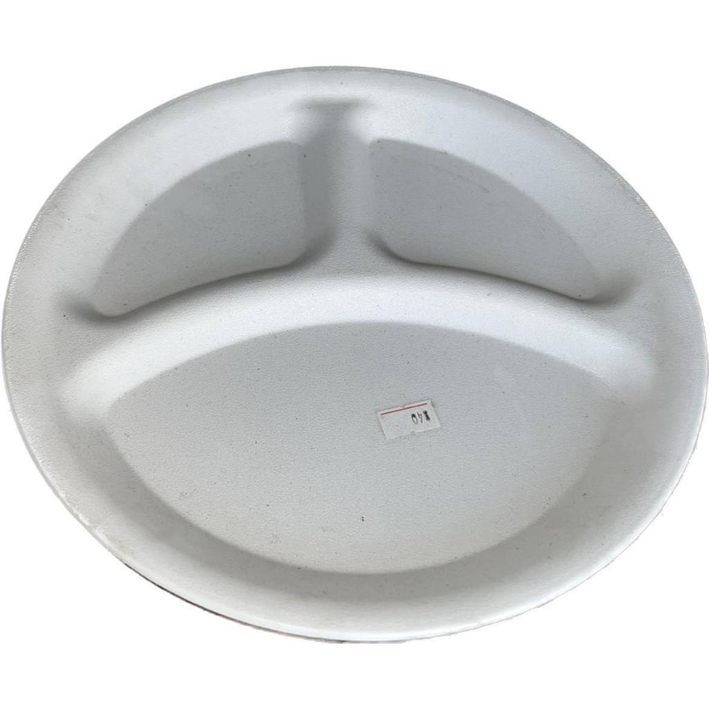 【宏益餐飲設備】白色 美耐皿 盤子 防磨 分格餐盤 餐盤 碗盤器皿 耐高溫 二手