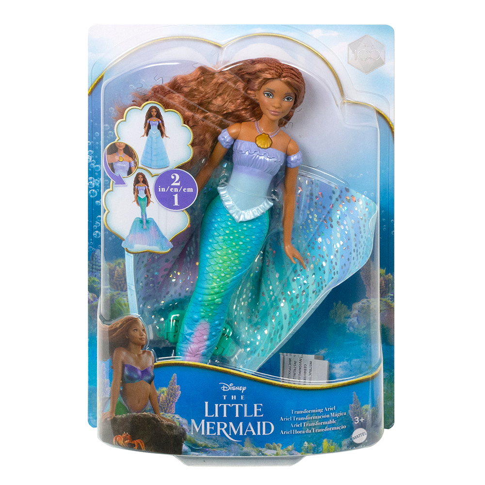 MATTEL 迪士尼小美人魚系列變身人偶 美人魚 Disney 電影 愛麗兒 公主 發光 玩具 MDP121