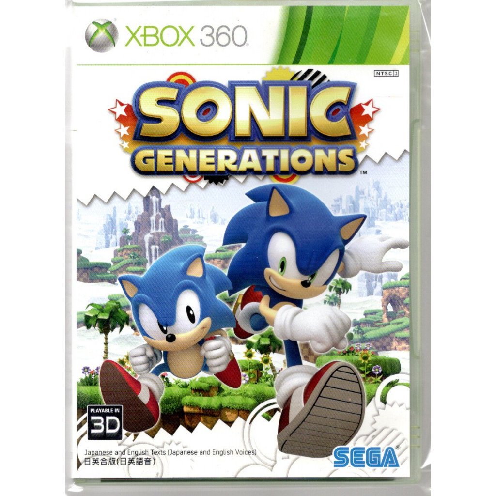 {瓜瓜皮}XBOX360二手品 原版片 日英文版 音速小子 世代 純白時空(遊戲都有回收)