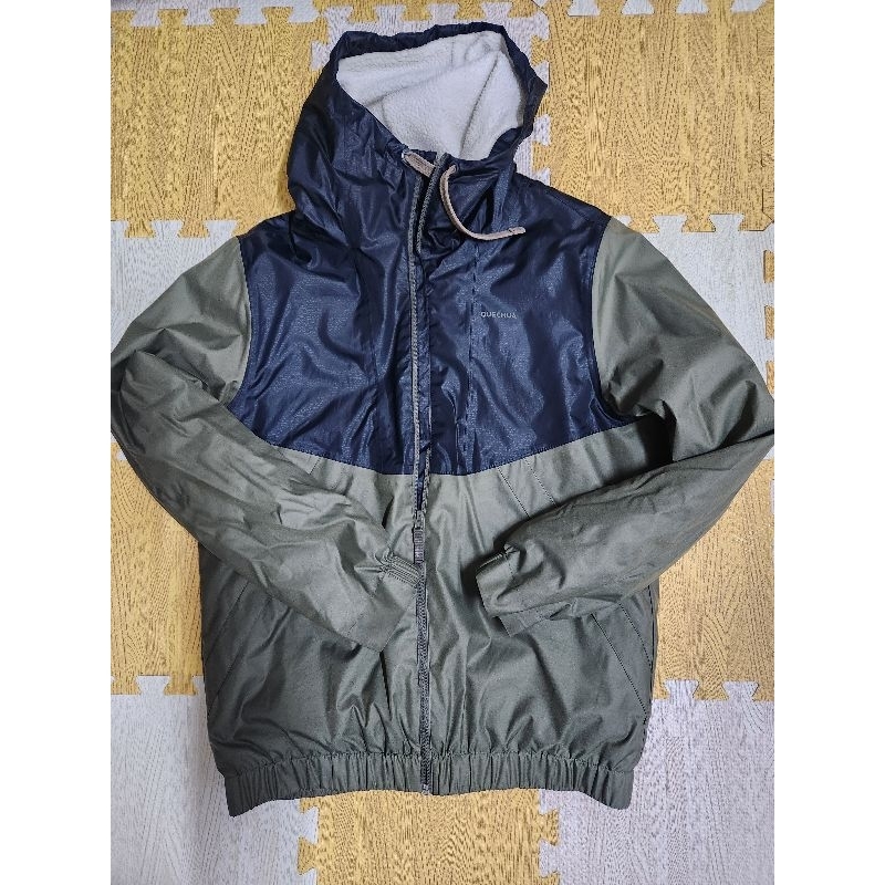 迪卡儂decathlon ，舖棉外套，防潑水，-5C，機能外套，墨綠黑，L號