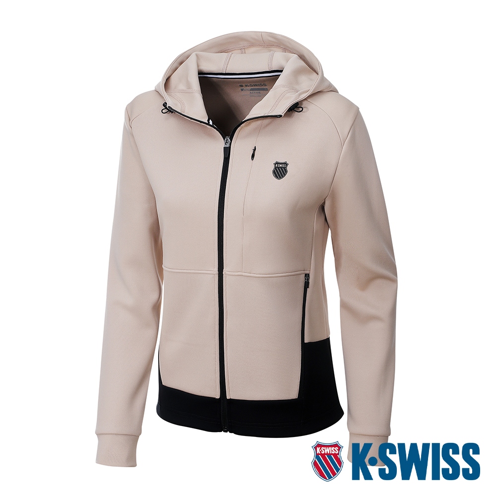 K-SWISS  Active Jacket 連帽運動外套-女-奶茶
