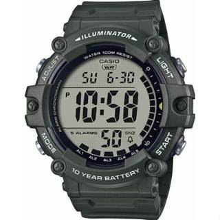 CASIO(AE-1500WHX-3A)大錶徑軍綠野戰數位電子錶 防水100米