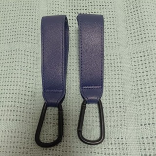 【丁丁媽咪出清特賣】皮革推車金屬掛勾(一對) 二手