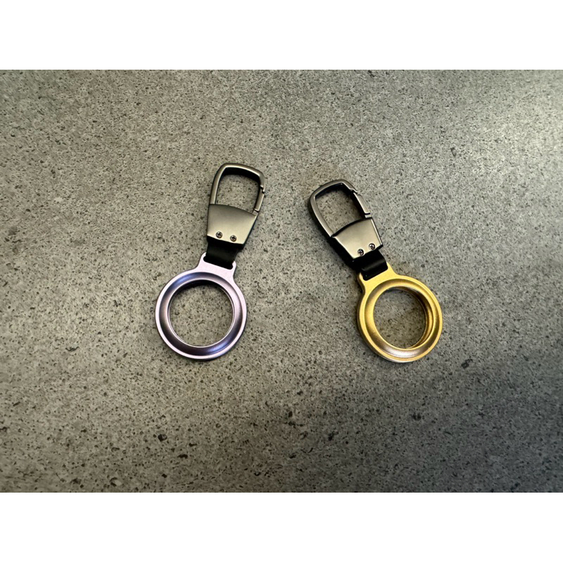 （二手）兩組合售 金+紫 蘋果airtag 磁吸金屬 保護套防丟可掛式防丟器掛鉤環