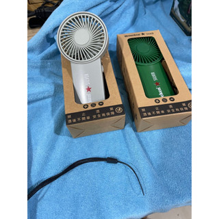 海尼根星銀手持風扇 海尼根贈品 散熱 口袋風扇 隨身電風扇
