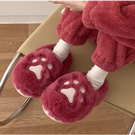 果凍✨草莓熊保暖拖鞋 熊抱哥卡通拖鞋 室內拖鞋 保暖拖鞋
