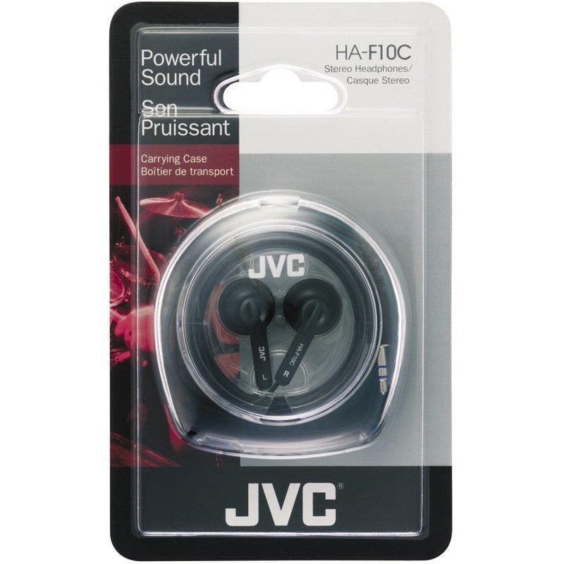 JVC HA-F10C立體聲耳塞式耳機(黑色，附收納盒)