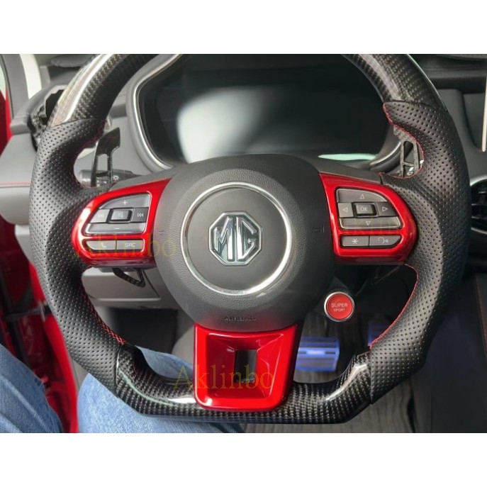 中華 MG汽車 內裝內飾件 改裝碳纖紋配件 方向盤按鍵框 排檔護套 內把手卡夢飾板 HS PHEV