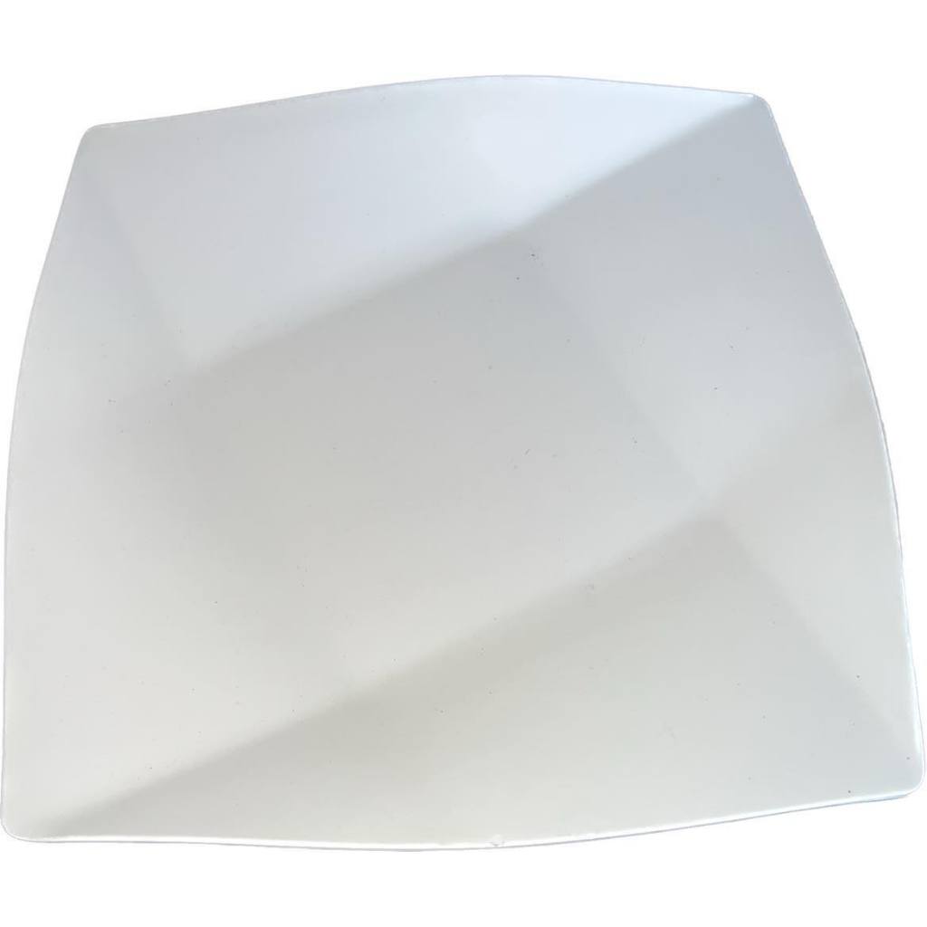 【宏益餐飲設備】白色 美耐皿 盤子 方盤 壓線 防磨 餐盤 碗盤器皿 耐高溫 二手