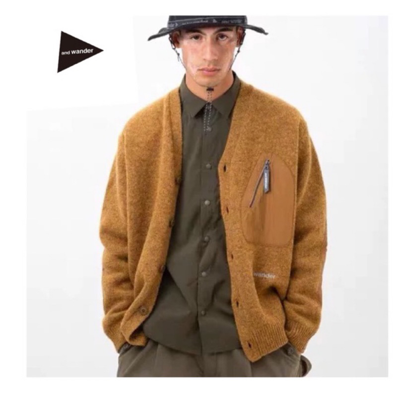 日本代購🇯🇵And wander wool Jacket 外套 針織 羊毛 開衫 潮流 正品代 露營 山系 品牌 三角
