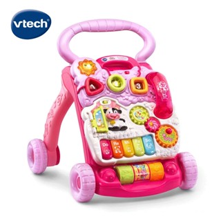 【英國 Vtech 】寶寶聲光學步車(美)-粉