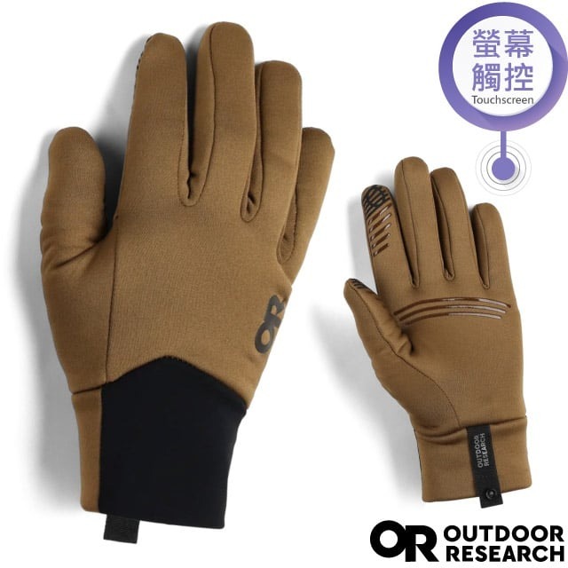 【Outdoor Research】男 款 中量級透氣保暖智慧抓絨手套(可觸控)/矽膠防滑條_郊狼棕_OR300558