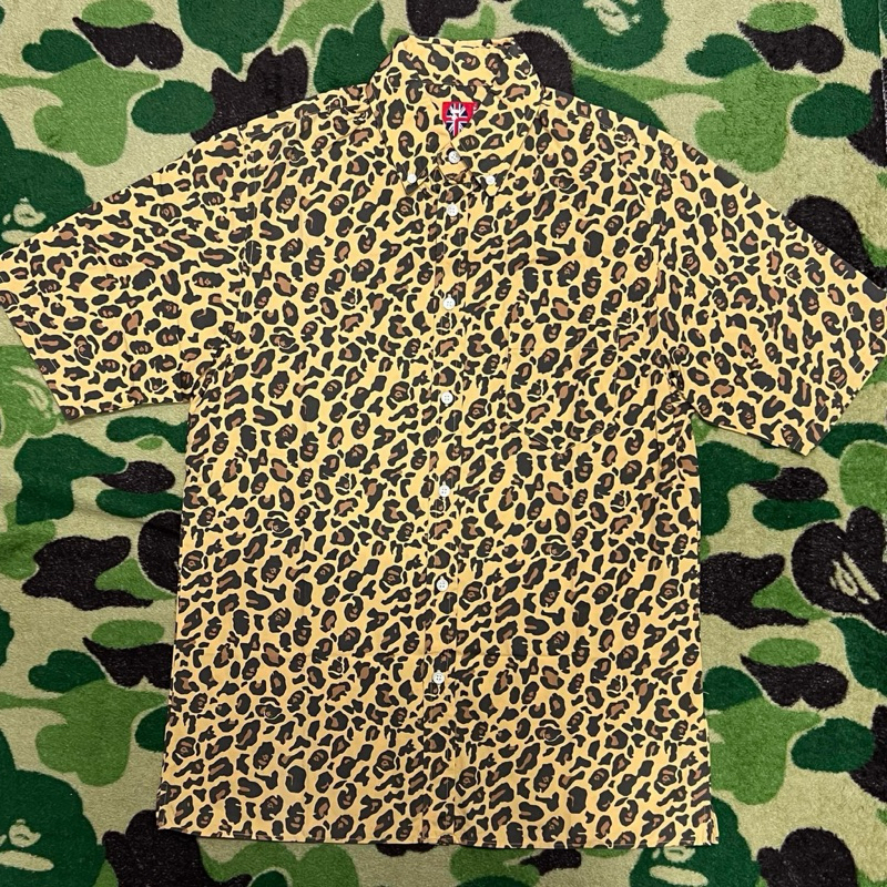 Bape LEOPARD CAMO S/S SHIRT  Ape豹紋襯衫
