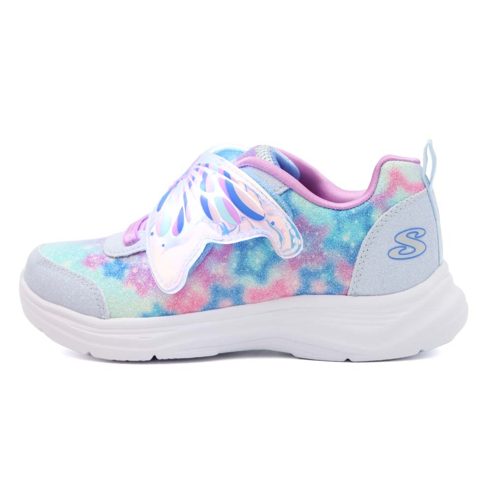 SKECHERS S LIGHTS 魔鬼氈 燈鞋 中童 蝴蝶藍 R9891 (303260LLBLV)