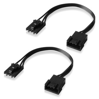 EZDIY-FAB Corsair 4pin 轉公頭 NZXT ARGB AER2 F系列風扇 轉接線-10cm x2條