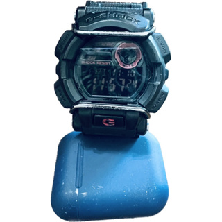 CASIO手錶G-SHOCK 大錶徑 霧面 黑紅為主軸 反轉液晶螢幕 GD-400 GD-400-1
