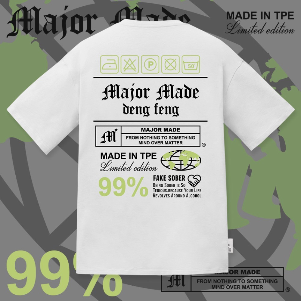 MAJOR MADE 哥德字99%泡泡膠短TEE