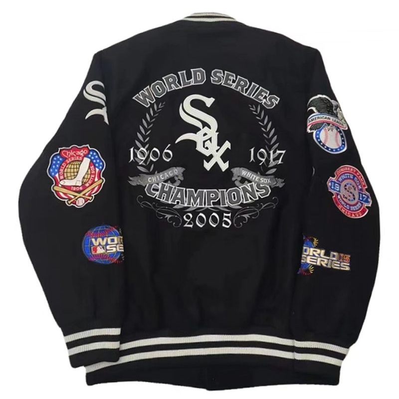 芝加哥 白襪隊 SOX 棒球外套 夾克 嘻哈 饒舌 尺碼M~XXL