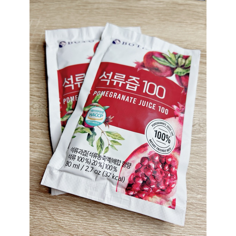 B.E shop BOTO紅番石榴汁100% 韓國 現貨一組10包150元