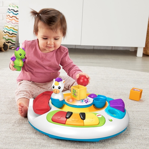 極新 費雪 獨角獸學習遊戲桌 寶寶音樂玩具 感統玩具