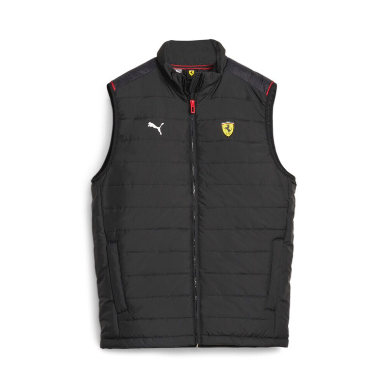 @SIX@PUMA 法拉利 車迷 系列 MT7 鋪棉背心 男款 基本 黑紅 620939-01