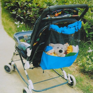 嬰兒推車簡易掛袋收納袋置物袋手推車收納袋配件大容量寵物手推車輕巧收納掛袋/藍色/粉色