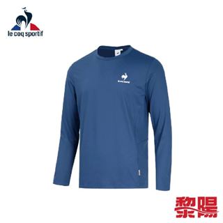 LE COQ SPORTIF 法國公雞 LWS23603 男女款潮流運動長袖T恤 藍 12MXN23603